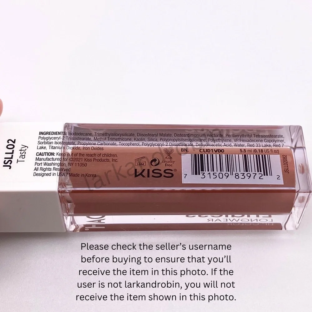 NEW Joah Endless Longwear Lip Color Liquid Lipstick Tasty 02